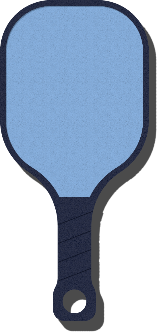 Navy pickleball paddle charm