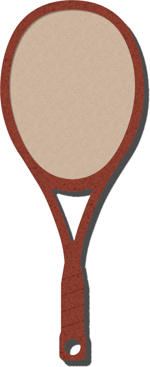 Roland Garros solid tennis racquet charm
